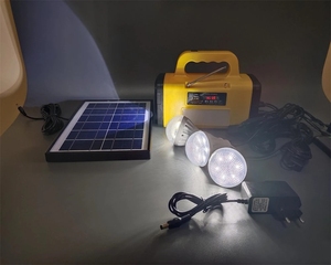 3 ampuller ile komple taşınabilir Solar aydınlatma sistemi kiti USB MP3 MF radyo güneş enerjisi acil durum ışıkları 10 in 1 şarj kablosu - Product Image 6