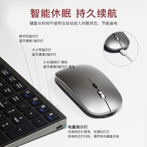 Newest Style <strong>Wireless</strong> Rechargeable Multi Device <strong>Keyboard</strong> Dual Channel Mute <strong>Keys</strong> Shortcuts Mouse <strong>Keyboard</strong> Set - Product Image 5