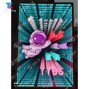 カスタムLED 3DインフィニティミラーネオンLEDサイン3DインフィニティミラーLEDダンスフロアインフィニティミラーサイン - Product Image 3