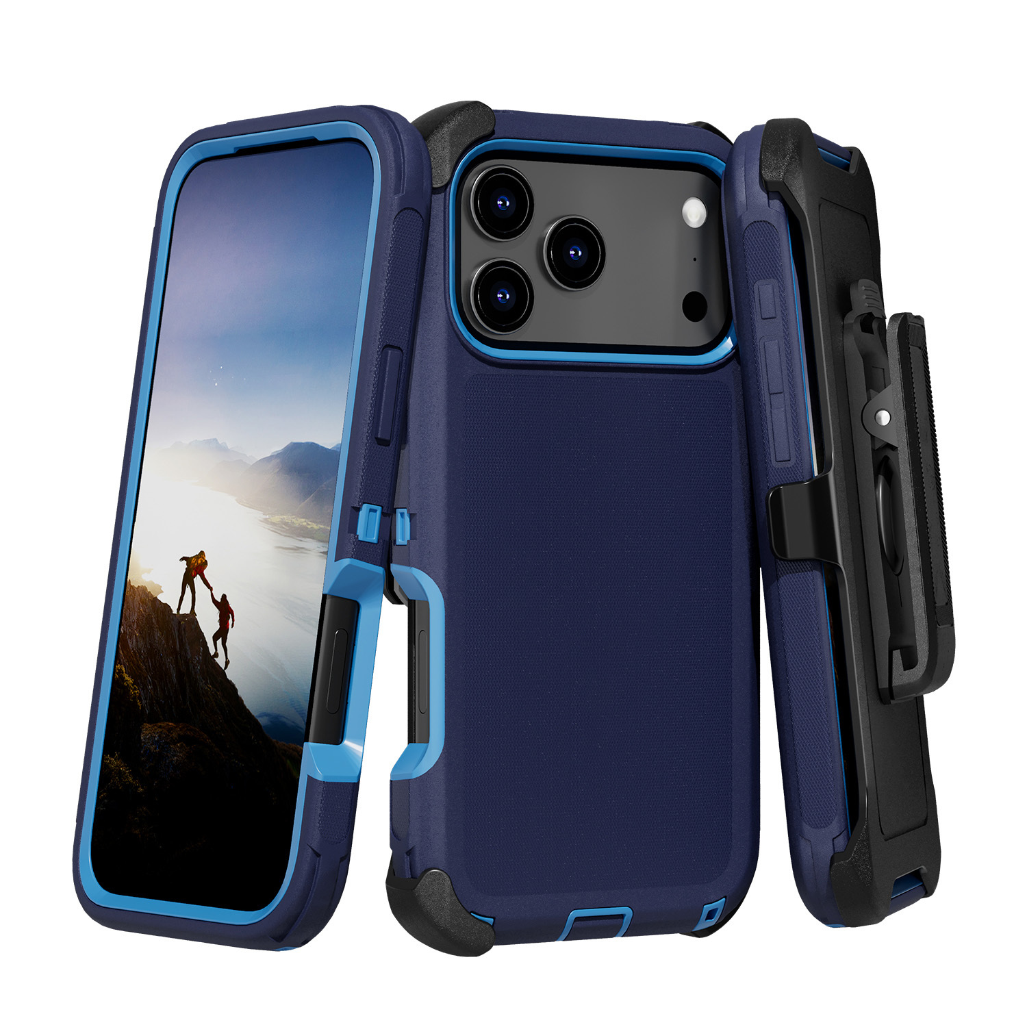 Dark blue+blue