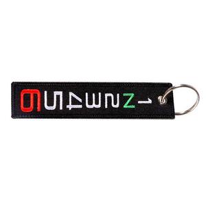מותאם אישית ארוג כותנה להעביר טיסה מטוס רקמת Keychain צוות רקום מפתח תג לרכב אופנוע תיק חתול Keychain