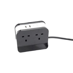 Venta al por mayor de fábrica, instalación de escritorio desmontable de escritorio, toma de corriente múltiple del Reino Unido con toma de expansión de alimentación USB - Product Image 5