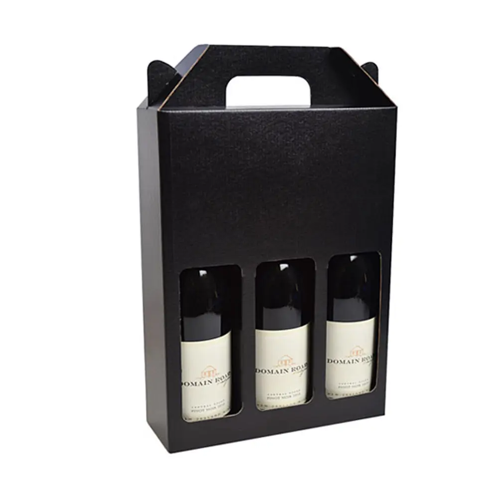 Оптовая продажа, дешевая упаковочная коробка из гофрированной бумаги для вина с логотипом на заказ, портативная подарочная упаковка для вина