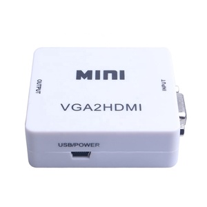 1080p MINI <strong>VGA</strong> <strong>to</strong> H D MI Converter with Audio VGA2HDMI Video Box Adapter for Notebook PC for HDTV Projector - Product Image 1