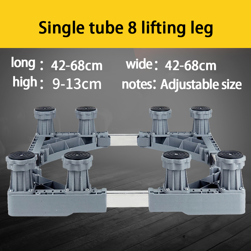 Gris, tube unique, 8 pieds réglables.