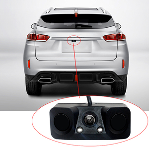 3-en-1 impermeable Sensor de aparcamiento de coche cámara de respaldo de visión trasera 2 indicadores zumbador alarmas SISTEMA DE Radar de marcha atrás cámara de visión lateral