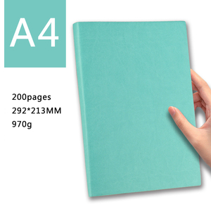 批发多色软皮创意办公日记本记事本A4加厚商务笔记本 - Product Image 5