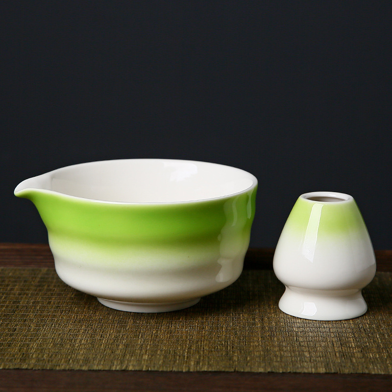 Green and white+Tea whisk stand