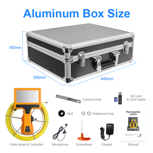 Wopson กล้องท่อระบายน้ำแบบมือถือขนาด IP68เมตร/ฟุตเคาน์เตอร์14มม. กล้องท่อระบายน้ำกล้องท่อตรวจสอบท่อระบายน้ำกล้องใต้ดิน - Product Image 5