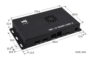 Metal Box Case for <strong>Raspberry</strong> <strong>Pi</strong> <strong>Compute</strong> <strong>Module</strong> 4 IO Board, with Cooling Fan - Product Image 2