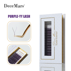 DeceMars Purple Blue Color YY Eyelash Extension Colored <strong>Lash</strong> 0.07mm CD Curl - Product Image 3