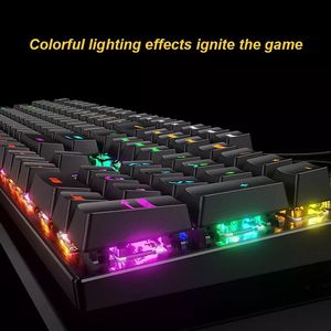 3 in1ゲーミングセット7-RGBカラフルなAudifonosTecladoマウスヘッドセットメカニカルワイヤードキーボードとマウスコンボ - Product Image 4
