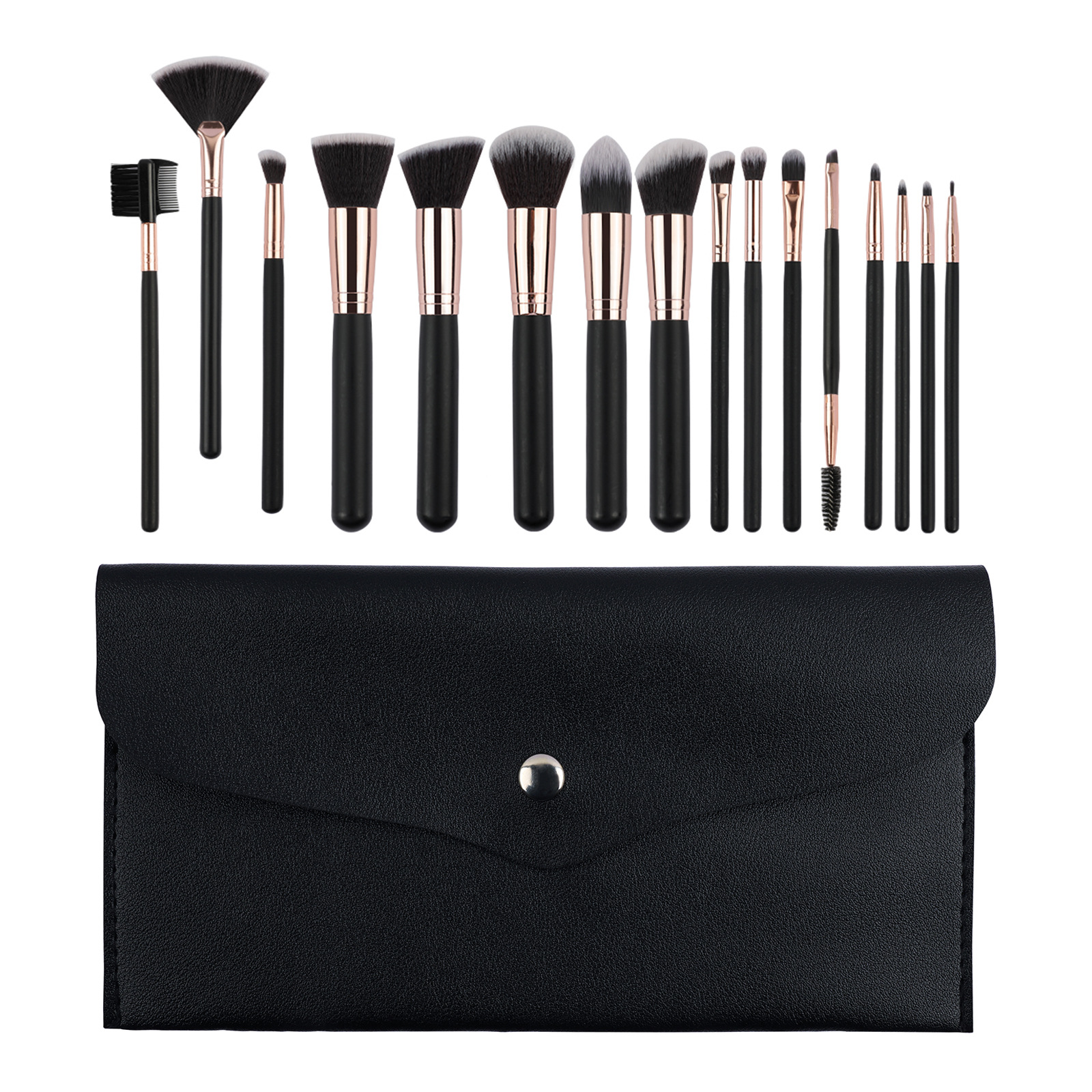 16 pieces black+ black leather packaging