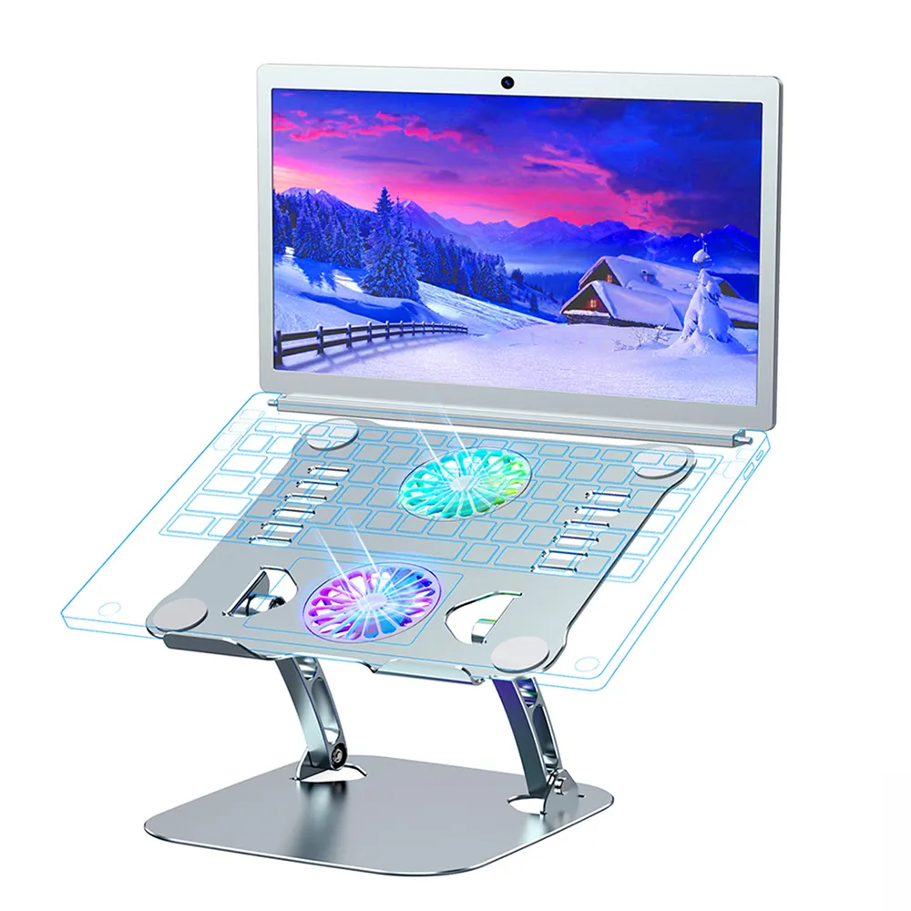 Охлаждающая подставка для ноутбука с малошумным вентилятором, ультратонкая подставка для ноутбука