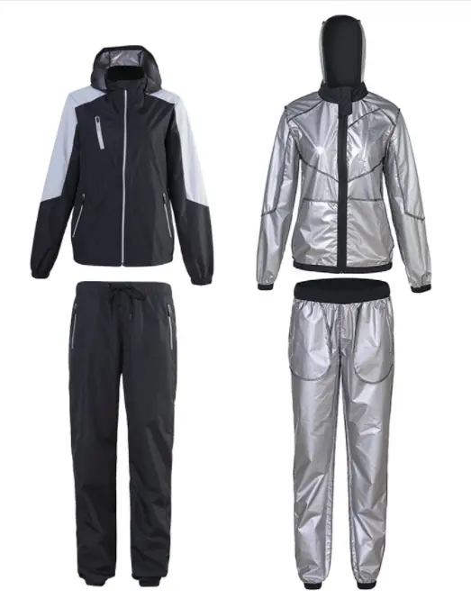 Combinaison de sport, fitness, entraînement, Sauna, vêtements de sueur, tenue d'entraînement, de course à pied, costume de sauna pour femmes et hommes