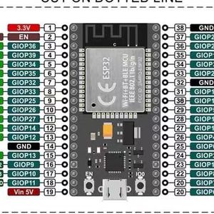 ESP-WROOM-32 Microcontroller Development Board ESP32 Expansion Breakout Board with 1 Into 2 GPIO for 38PIN Narrow Version