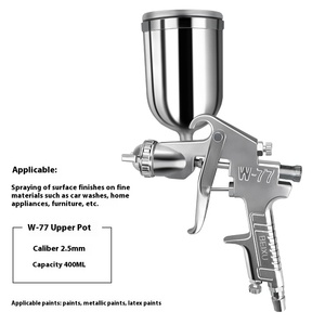 Commercio all'ingrosso di buona vendita vernice spray pneumatica per auto finitura a spruzzo pneumatica W77PQ2 pistola a spruzzo 2.0 2.5 3.0 calibro - Product Image 3
