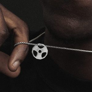 Barbell Dumbbell Necklace Gym Jewelry,Bodybuilding Fitness Weight Plate Pendant Necklace for <strong>Men</strong> - Product Image 3
