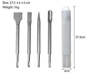 4Pcs/<strong>Set</strong> SDS Plus Shank Electric Hammer Drill <strong>Bit</strong> Point/Groove/Flat <strong>Chisel</strong> Masonry Tools <strong>Set</strong> for Woodworking Concrete Wall Rock
