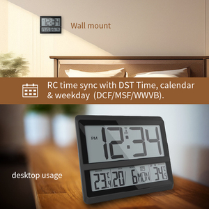 Digital Indoor/Outdoor Atomic Clock Thermometer <strong>LCD</strong> <strong>Display</strong> Wireless Temperature <strong>Sensor</strong> Battery-Powered Frequency Theory OEM ODM - Product Image 6