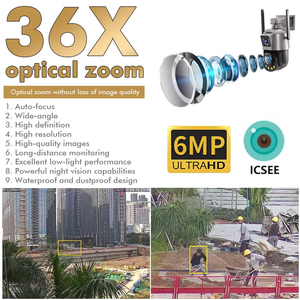 VESAFE 2024 ICsee 6MP Dual Lens Outdoor with 36X Zoom Wifi PTZ Wireless <strong>Security</strong> Camera 500m Zoom <strong>Android</strong>/<strong>IOS</strong> APP <strong>Control</strong> - Product Image 2