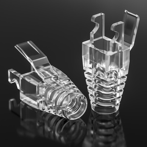 6.5mm RJ 45 Claw Modular cắm khởi động Bìa PC Chất liệu 1P pins CAT5e <span class=keywords><strong>CAT6</strong></span> tương thích cao su căng thẳng cứu trợ RJ45 kết nối khởi động - Product Image 4