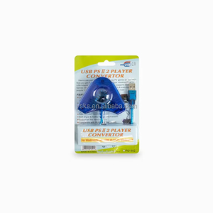 Interfaz USB con cable azul, controlador de plástico ABS para PS3, PS2, adaptador de consola de juegos, convertidor de cargador para PC MAC - Product Image 3