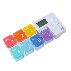 New Portable <strong>7</strong> <strong>Days</strong> <strong>7</strong> Numbers Smart Electronic Digital Intelligent Design Alarm Clock Pill Organizerstorage Box with Reminder - Product Image 1
