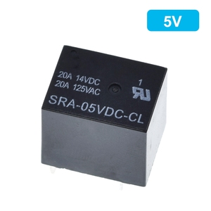 10 pz 5V 12V 24V 20A DC relè di potenza SRA-05VDC-CL SRA-12VDC-CL SRA-24VDC-CL 5pin tipo PCB In magazzino relè automobilistico nero - Product Image 3