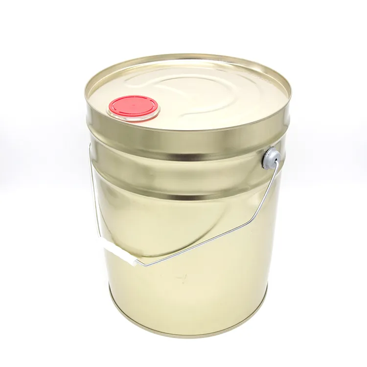 Pail de balde de estanho de metal vazio, direto da fábrica, 20 l, metal vazio com alça de metal e capas