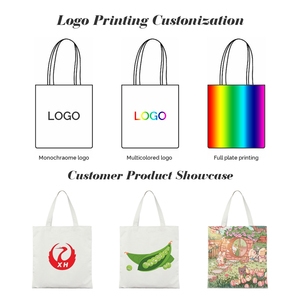 Nhà máy tùy chỉnh bông vải Tote Túi tùy chỉnh in logo mang nhãn hiệu dây đeo vai công suất lớn mua sắm sang trọng Túi - Product Image 4