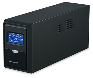 Fuente de alimentación UPS con pantalla LCD de 600VA, inversor de onda sinusoidal pura UPS con entrada de batería, salida de 12V, 220V con batería - Product Image 1