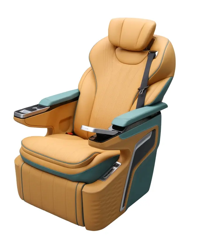 Car Seat Luxury Electric Reclining Leather for Modification Van Mpv Rv Sprinter Vito V Customize Wireless Charging Leg Rest