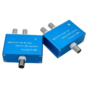 Multiplexer Video HD coassiale da 1 a 2 canali per telecamere AHD/CVI/TVI/analogiche su cavo una linea trasmette due segnali - Product Image 1