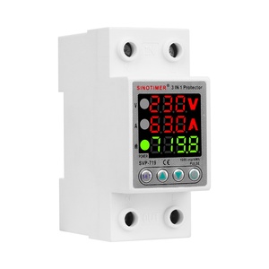 AC220V 40A/63A Adjustable Self-Compound <strong>Voltage</strong> Ammeter AVR Powered LED Display Intelligent Over-<strong>Voltage</strong> Under-<strong>Voltage</strong> Protector - Product Image 4