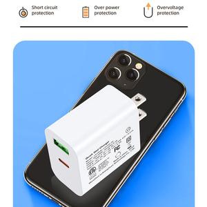 เครื่องชาร์จติดผนัง pd 20w 20 วัตต์ type-c usb-c usb c + usb a พอร์ตคู่อะแดปเตอร์ชาร์จเร็วสําหรับโทรศัพท์ apple สําหรับ iphone11-15 - Product Image 3