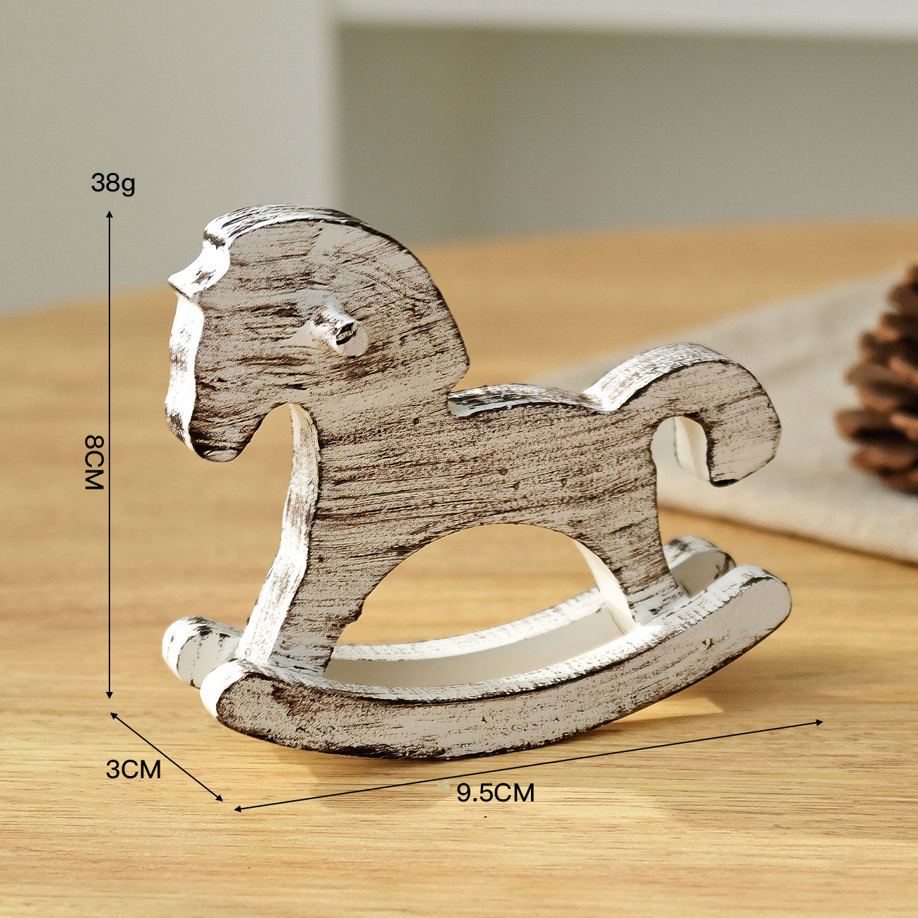 White rocking horse