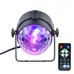 热卖派对灯迪斯科频闪灯，带遥控水晶魔球RGB led舞台灯 - Product Image 1