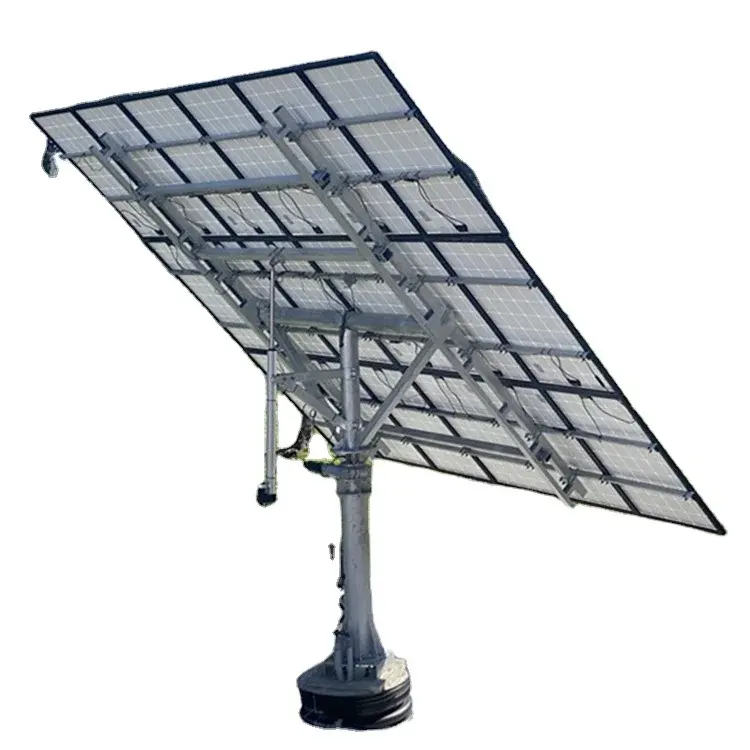 China Fabrikant Dual Axis Smart Solar Tracker Systeem Zon Tracking Ground Mount Pv Zonnepaneel Volgsystemen