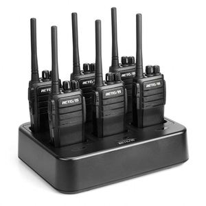 6PCS <strong>Retevis</strong> <strong>RT21</strong> 16CH VOX Scrambler Squelch Security Walkie Talkie UHF400-480MHz Two Way Radio Six-Way Multi Unit Rapid Charger - Product Image 1
