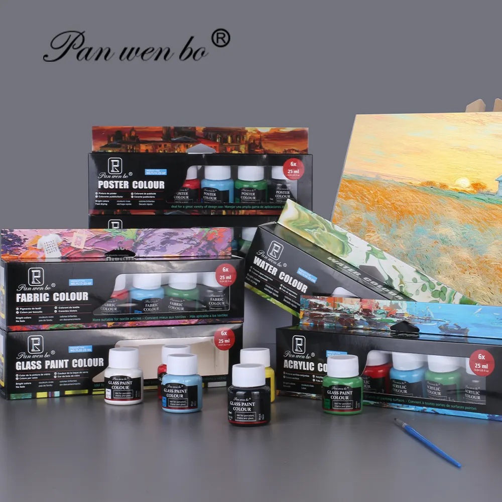 Di alta qualità artista pigmento Studio vernice acrilica 6 colori 25ml set di vernice acrilica per acquerello acrilico olio gouache vernici