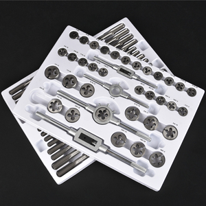 110 adet metrik ve inç kılavuz ve pafta seti el ve makine iplik kesme metal kutu - Product Image 5