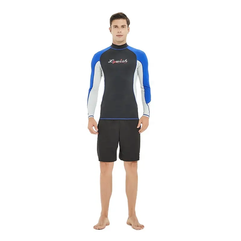 OEM Dài Tay Áo Thời Trang Tops Rash Guard Biểu Tượng Tùy Chỉnh Spandex Rash Guard Cho Nam Giới