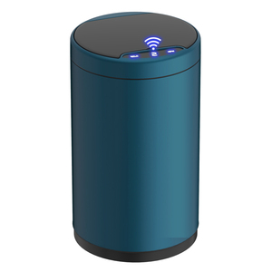 Cubo de basura inteligente con Sensor automático infrarrojo, redondo, de acero inoxidable, para oficina, 9L, 12L - Product Image 6