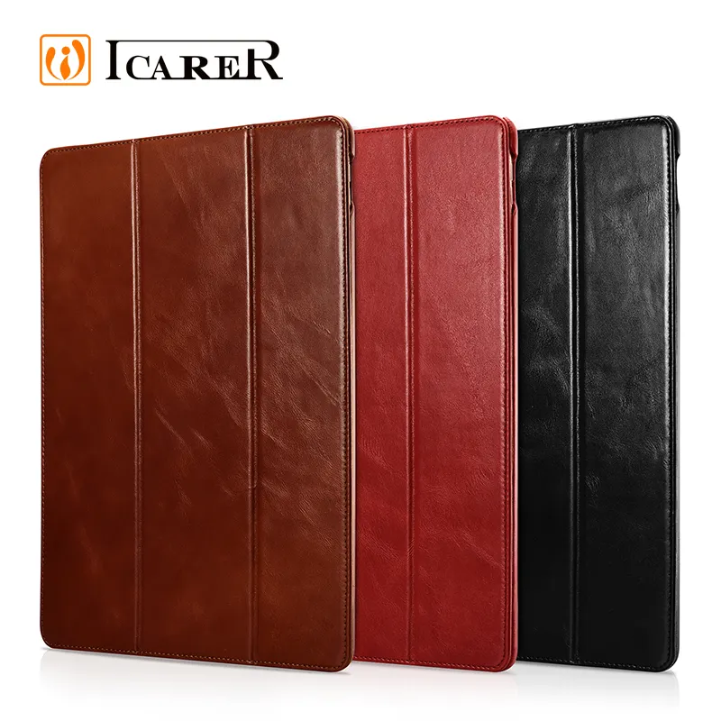 For iPad Air 2 Case for iPad 2017/2018 Smart Case Cover Genuine Leather Case