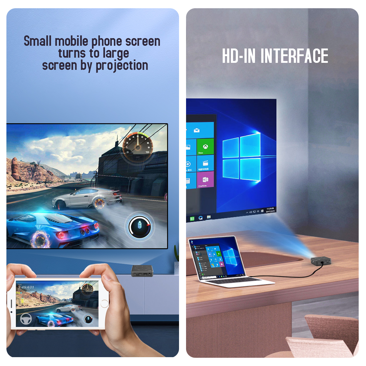 smart touch home portable projector mobile phone mini DLP pocket projector