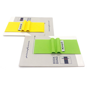 Cinturón de encuadernación de libros elástico personalizado con 2 agujeros para bolígrafos, cintas de gancho y bucle personalizables de estilo de color - Product Image 5