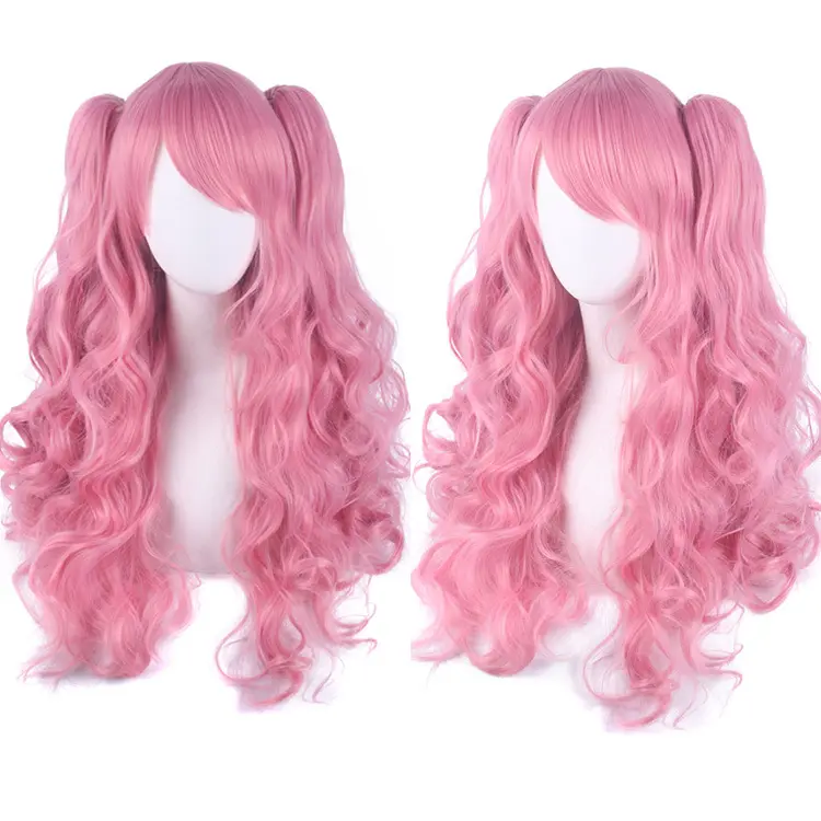 Anime motosega uomo parrucca Makima lunga rosa rossa capelli Cosplay parrucca gioco di ruolo capelli di Halloween sintetici