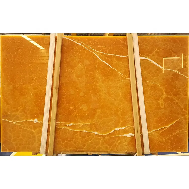Luxury Yellow Onyx Stone Tiles Translucent Backlit Onyx Panel Natural Honey Onyx Marble