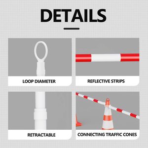 Mở Rộng 130Cm Để 213Cm Có Thể Thu Vào Giao Thông Cone Thanh An Toàn Rào cản Cực Thanh Cho Giao Thông Cone - Product Image 6